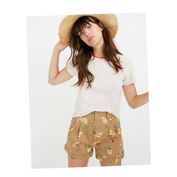 Madewell Whisper Cotton Ringer Tee in Lucid Pink - Picture 5 of 5